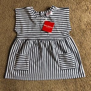 Hannah Andersson girls striped dress with pockets